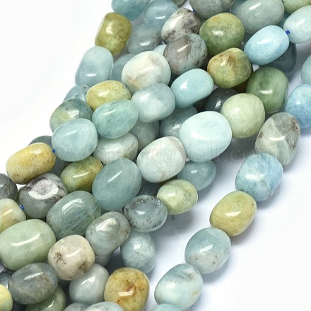 Chapelets de perles en aigue-marine naturelle G-O173-032-1