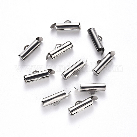 304 Stainless Steel Slide On End Clasp Tubes STAS-S115-01D-P-1