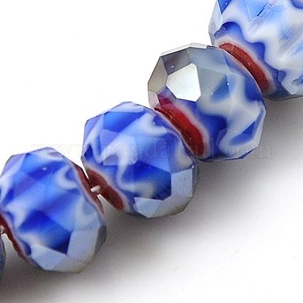 Handmade Millefiori Glass Beads Strands LK-E003-1W-1