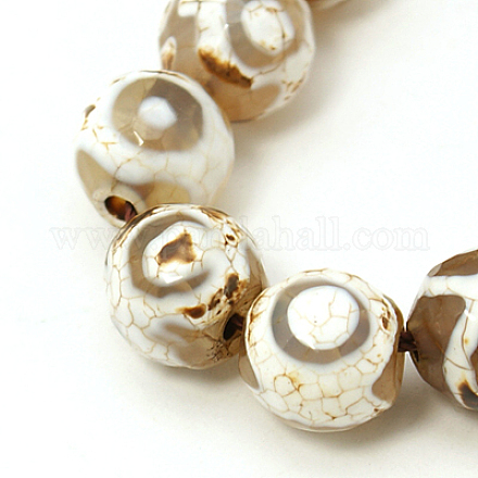 Perles dzi à 3 œil de style tibétain TDZI-G002-8mm-11-1