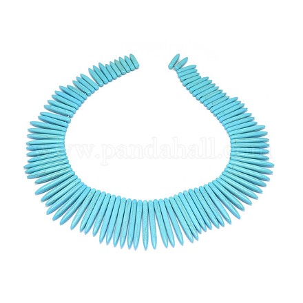 Perles synthetiques turquoise synthetique G-F604-10E-1