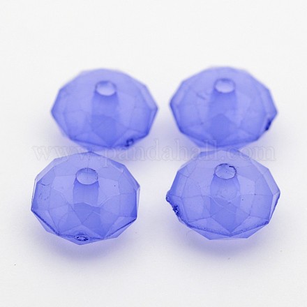 Faceted Rondelle Imitation Jelly Acrylic Beads JACR-P001-6mm-13F-1