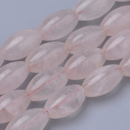 Granos naturales de abalorios de cuarzo rosa G-R451-06B-1