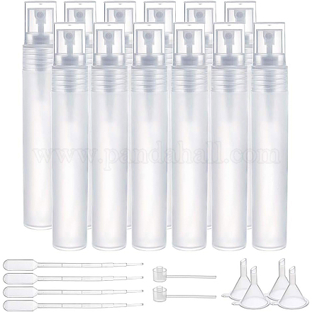 Benecreat 12 Packung 20 ml weiße Mini-Reise-Sprühflaschen mit 4 Stück Trichter DIY-BC0002-13A-1