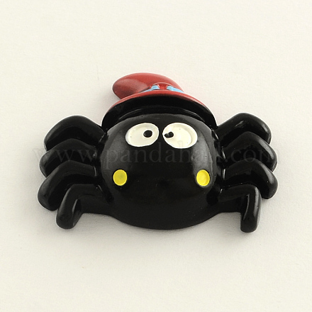 Halloween Thema cartoon spider Harzcabochons X-CRES-Q162-35-1
