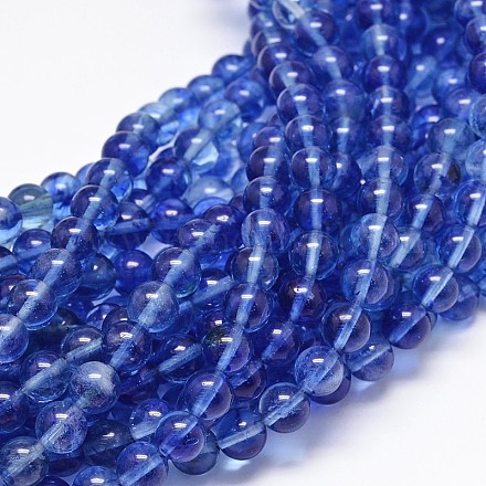 Blue Watermelon Stone Glass Beads Strands G-P075-33-8mm-1