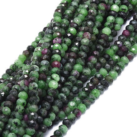 Natural Ruby in Zoisite Beads Strands G-E569-H05-1