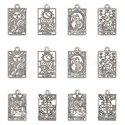 CHGCRAFT 24Pcs 6Styles Tarot Card Charms Printed Acrylic Pendants Rectangle with Tarot Pattern Pendants Tarot Card Necklace Pendant for Bracelets Necklaces Crafts Jewelry Making FIND-CA0006-68-1