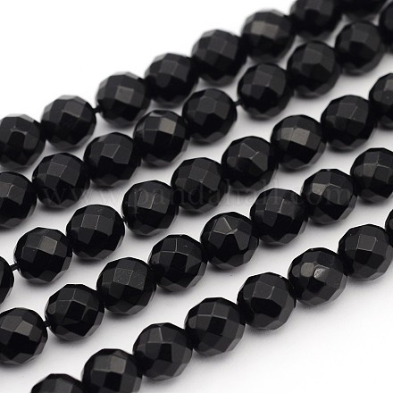 Brins de perles d'onyx noir naturel X-GSF8mmC097-1