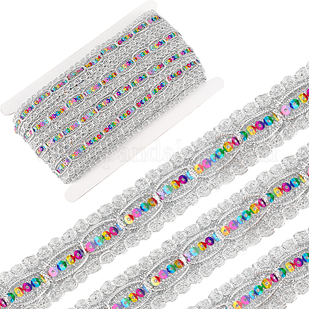 15 ярд плетеной кружевной ленты из полиэстера OCOR-WH0046-37B-1