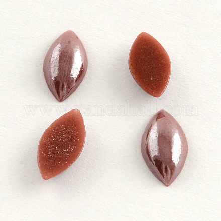 Pearlized Plated Opaque Glass Cabochons PORC-S779-6x12-29-1