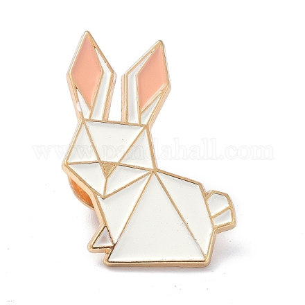 Оригами кролик эмалированная булавка JEWB-K004-33-1