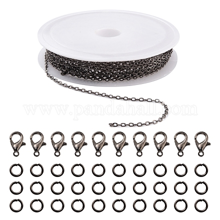 Kit de fabricación de joyas de cadena de cable de latón de 3 m diy DIY-YW0005-75B-1