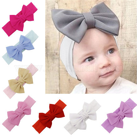 Cotton Elastic Baby Headbands OHAR-S197-053-1