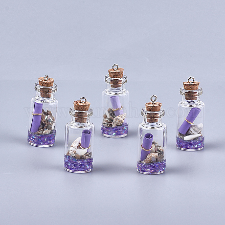 Decoraciones pendientes de cristal de la botella que desea GLAA-S181-02A-1