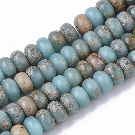 Chapelets de perles en jaspe aqua terra naturel G-S366-013C-1