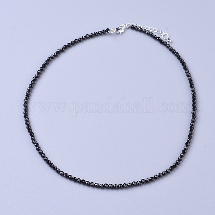 Collane di perline spinello nero naturale NJEW-K114-C-A20-1