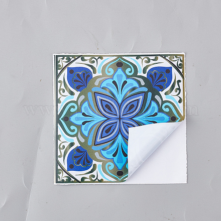 Globleland 30 Uds. Adhesivo de azulejo de pared bohemio vintage papel de pared diy baño cocina sala de estar decoración del hogar 4.7x4.3 pulgadas DIY-WH0399-05-1