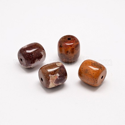 Natural Maxico Red Agate Barrel Beads G-P076-23-15mm-1