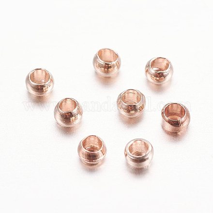 Brass Crimp Beads KK-E002-RG-1
