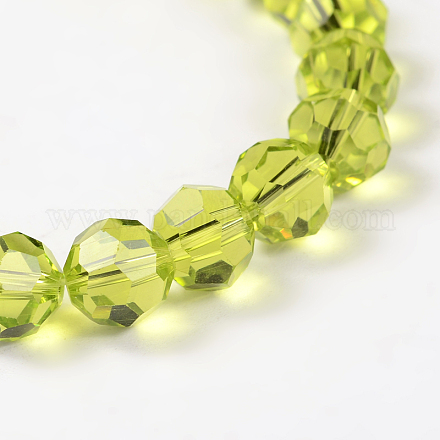 Faceted Round Imitation Austrian Crystal Glass Bead Strands G-PH0008-17-6mm-1
