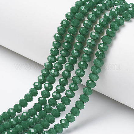 Opaque Solid Color Glass Beads Strands EGLA-A034-P4mm-D09-1