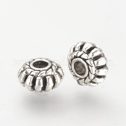 Perles en alliage de style tibétain X-TIBE-Q070-121AS-NR-1