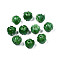 Handmade Lampwork Beads, Flower, Lime Green, 10~11x11.5~12.5mm, Hole: 1.2mm