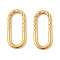 304 Stainless Steel Linking Rings, Twisted Oval, Golden, 22x10x2.5mm, Inner Diameter: 17.5x6mm