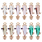AHANDMAKER 12Pcs 6 Colors Rack Plating Brass Micro Pave Clear Cubic Zirconia Pendants, Cactus Shape Oxidation Pendant with Faceted Glass, Neck Pendant Ornament