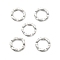 Brass Micro Pave Clear Cubic Zirconia Bead Frame, Lead Free & Cadmium Free, Long-Lasting Plated, Ring, Platinum, 11.5x2.5mm, Hole: 1mm