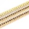 Iron Rhinestone Cup Chains, with Spool, Golden, Rosy Brown, 8.5x3mm, about 14.99 Feet(4.57m)/Roll