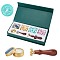 DIY Scrapbook, Brass Wax Seal Stamp, Wood Handle and Wax Sets, Mixed Color, Box: 112x250x35mm