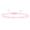 Adjustable Women's Rose Quartz Beaded Bracelet, with Simple and Versatile Hand-wove Bead, Show in Picture