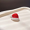 Christmas Cartoon Alloy with Resin Finger Rings, Platinum, Hat, Inner Diameter: Adjustable