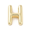 Rack Plating Brass Beads, for Personalized Name Necklace Making, Cadmium Free & Lead Free, Long-Lasting Plated, Real 18K Gold Plated, Letter H, 14.7x10.7x4.5mm, Hole: 1.5x10.5mm
