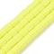 Handmade Polymer Clay Beads Strands, Hexagon Barrel, Yellow, 6x6x5.5mm, Hole: 1.8mm, about 63~64pcs/strand, 15.55~15.79 inch(39.5~40.1cm)