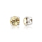 Preciosa&reg MAXIMA Crystal in Sew-On Cup, Czech Crystal, with Brass Prong Settings, 719 35 021 Chaton(Round), Silver, 80100 Jonquil, SS12(3~3.2mm)