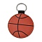 Sport Theme PU Leather Keychain, with Iron Ring, Ball, Basketball, 11.7cm