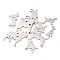 304 Stainless Steel Puppy Pendants, Dog with Heart, Stainless Steel Color, 14~30x11~30x1.1~1.5mm, Hole: 1.5mm, 10pcs/box
