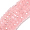 Baking Electroplate Glass Beads Strands, AB Color, Faceted, Rondelle, Pink, 8x6mm, Hole: 1mm, about 60~62pcs/strand, 15.75''(39~40cm)