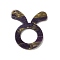 Acrylic Keychain Pendants, 12 Constellations, Aries, 59x48x2mm, Hole: 2mm