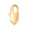 Brass Clasps, Long-Lasting Plated, Nickel Free, Oval, Real 18K Gold Plated, 10.5x10x2.5mm, Hole: 0.8mm