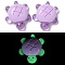 Luminous Resin Cabochons, for Jewelry Making, Glow in the Dark, Tortoises, Plum, 31.5x26.5x10.5mm