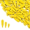 3 Styles Teardrop Shape Porcelain Mosaic Tiles, for DIY Mosaic Art Crafts, Picture Frames and More, Yellow, 21~40x8~12x4mm, about 100g/set