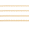 Brass Flat Oval Cable Chains, Unwelded, with Spool, Golden, 3.5x3x0.5mm, about 10m/roll, 1roll