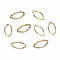 Brass Linking Rings, Long-Lasting Plated, Cadmium Free & Lead Free, Horse Eye, Real 24K Gold Plated, 10x5x1mm, Inner Diameter: 8x3.5mm