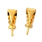 Brass Screw Eye Pin Peg Bails, For Half Drilled Beads, Golden, 7x3mm