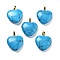 Synthetic Turquoise Pendants, with Brass Findings, Heart, 22~23x20x5mm, Hole: 6.5x3.5mm