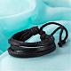 Unisex Multi-strand Leather Cord Bracelets BJEW-BB15557-8